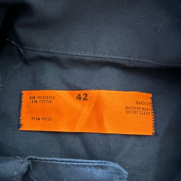 Coveralls size 42 large patch on back says “men at work” - Picture 3 of 5